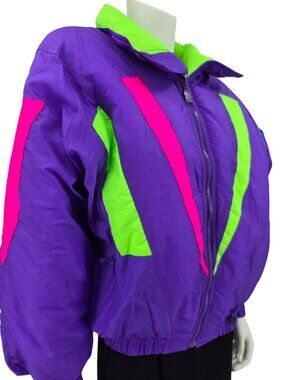 Vintage 80s Colorblock Ladies Ski Jacket M By Green Mountain